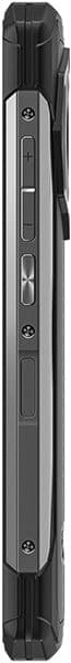 Doogee S98 Pro rear view, showing textured black casing with circular camera modules and reinforced edges along the sides