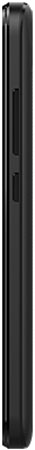 Doro 1370 mobile phone, black, shown from the side with a slim rectangular shape and minimal button detail visible