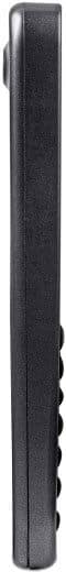 Doro 5516 mobile phone, side view, showing black textured body with physical buttons along the edge