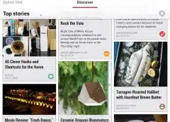 Screenshot of article about 5 best alternatives to android's default browser, showing featured image and related story links
