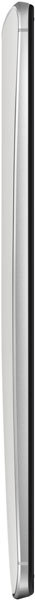 Google Nexus 6 smartphone, side view, showing full length of device in black and silver finish