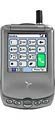 Handspring Treo 270 smartphone, front view, showing grayscale screen with keypad and antenna