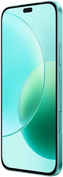 Honor 400 Lite front view, displaying turquoise and green gradient screen with curved design elements