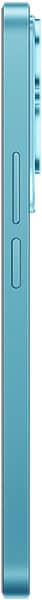 Honor 90 Lite smartphone, side view, showing the teal blue finish and button placement along the edge