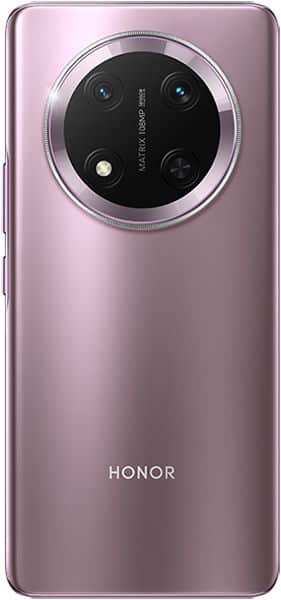 Honor Magic 7 Lite rear view showing quad camera setup with circular lens module on pink gradient back panel