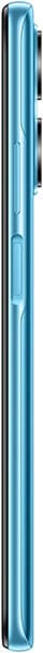 Honor X7a smartphone, side view, in blue with visible power and volume buttons