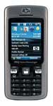 HP iPAQ 510 handheld device with touchscreen displaying blue interface, front view with numeric keypad below screen