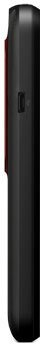HTC EVO 3D smartphone, side view, black exterior with rounded edges and antenna strip