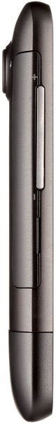 HTC Inspire 4G smartphone shown from the side, displaying its sleek black rectangular design with curved edges and a volume rocker