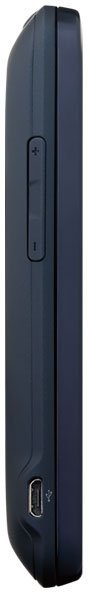 HTC EVO Shift 4G, side view showing narrow profile with volume and power buttons