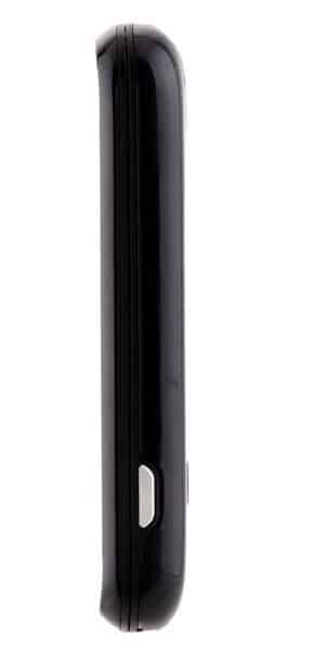 HTC MyTouch 3G Slide, side view of black phone with sliding keyboard mechanism visible
