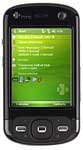 HTC P3600 Trinity smartphone, front view, with green screen display and physical buttons below