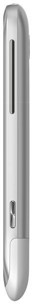HTC Radar 4G smartphone shown from the side, displaying its slim silver profile with volume and power buttons