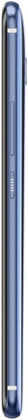 HTC U11 smartphone shown from the rear, displaying its full-length blue body with camera and antenna bands