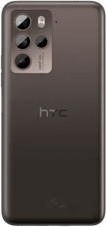 HTC U23 Pro rear view, showing quad camera setup and dark gray body