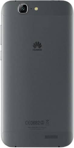 Huawei Ascend G7 rear view, showing dark gray back panel with camera and Huawei logo