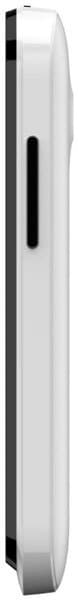 Huawei Ascend Y210 smartphone, side view, white and black finish