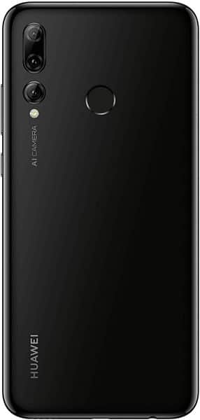 Huawei P Smart+ (2019) rear view showing black back panel with dual camera setup and fingerprint sensor
