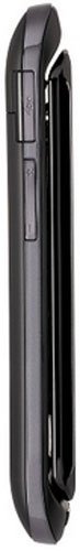 Huawei u8110 phone shown from the side, closed position, displaying its compact flip design with dark gray casing