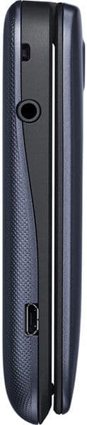 Kyocera Cadence phone, side view showing closed flip design with textured dark casing and buttons
