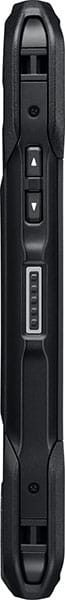 Kyocera DuraForce Pro 3 phone viewed from the rear, showing black rugged casing with buttons and speaker grille