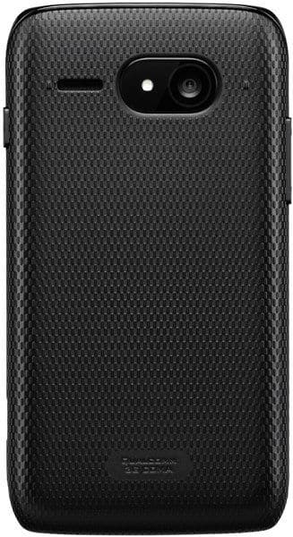 Kyocera Event rear view, black textured back with camera and flash