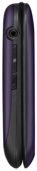 Kyocera S2100 phone, rear view, purple clamshell closed with black trim and center hinge detail