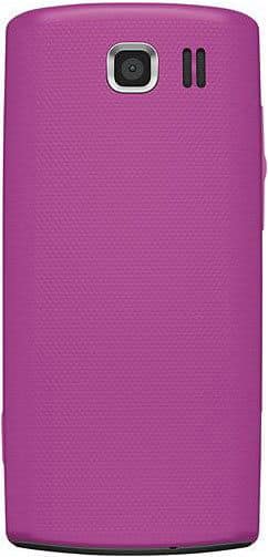 Kyocera Verve, rear view, purple phone with textured back panel and camera lens