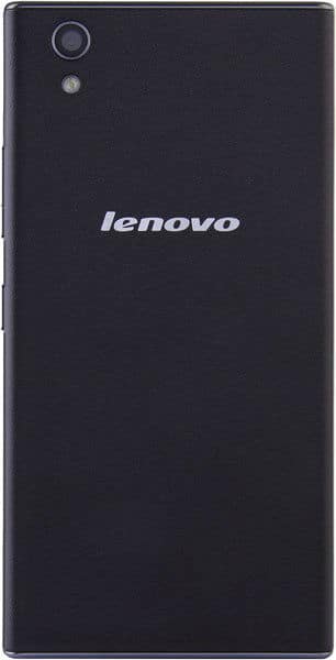 Lenovo P70 smartphone rear view, black, showing camera and Lenovo logo on back panel