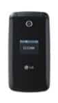 LG 420G flip phone, front view, closed with small display screen visible