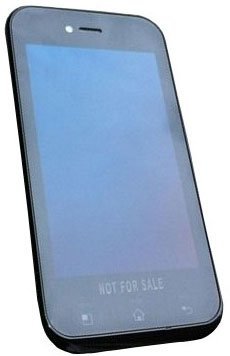LG Optimus Sol front view with blue display and "Not for sale" text visible