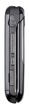 LG Accolade phone shown from rear view, displaying black clamshell design with controls