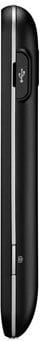 LG Optimus 2 phone, side view, showing black curved body with volume and power buttons