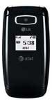 LG CE110 mobile phone, front view, closed clamshell design with small screen on exterior
