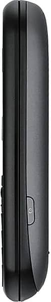 LG Cosmos 2 candybar phone, closed position, side view showing slim dark gray profile
