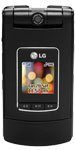 LG CU500V flip phone open, displaying colorful screen with applications and icons