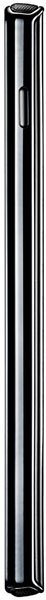LG Optimus G smartphone, front view, displaying black screen with vertical silver accent stripe