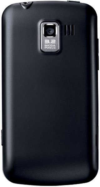 LG Enlighten VS700 rear view, black phone with camera and 5.2 megapixels label visible