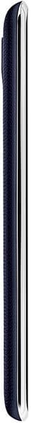 LG Escape 3 phone, side view, showing dark blue curved body with silver trim