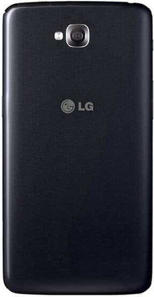 LG G Pro Lite rear view, black phone showing camera lens and LG logo