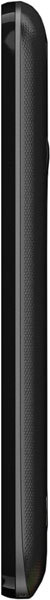 LG G2 mini side view, thin black phone with textured back panel