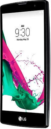 LG G4 Beat smartphone displaying lock screen with time 9:30 and colorful abstract graphic design