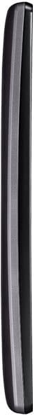 LG G4C phone viewed from the side, showing its thin black profile with curved edges