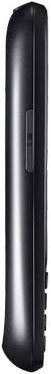 LG Gossip Pro phone, side view, showing its slim black profile and curved edges