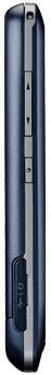 LG Sentio flip phone, closed position, front view showing dark blue exterior with screen and keypad area visible