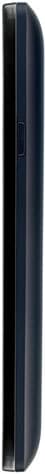 LG Lancet phone shown from the side, displaying its slim profile with dark gray finish and metallic accent stripe