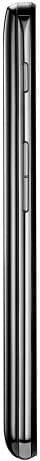 LG Optimus F7 smartphone shown from the side, displaying its slim black profile with metallic trim and screen edge