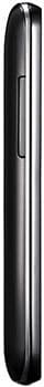 LG Optimus L3 II viewed from the side, a black rectangular smartphone with curved edges and a thin profile