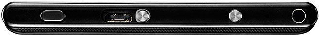 LG Intuition top edge showing power button, volume controls, and headphone jack