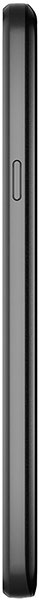 LG Prime 2 smartphone, side view, black finish, showing slim profile and power button